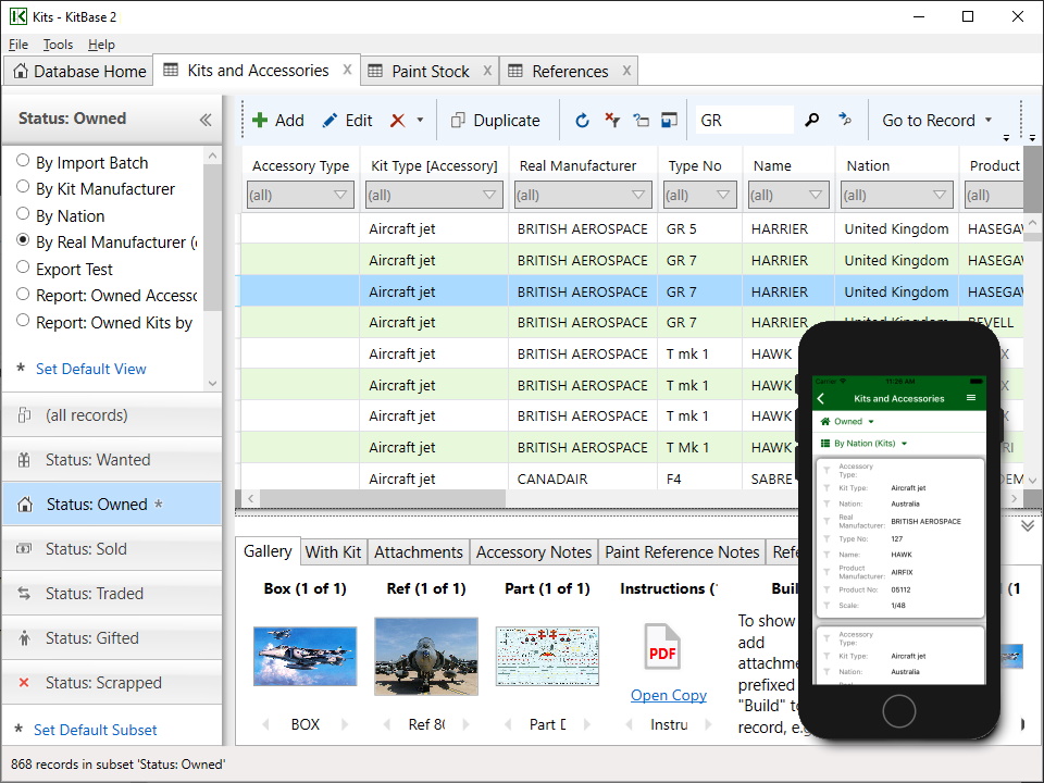 KitBase v2.2 Released (Database for Scale Modellers) - Other Tools ...